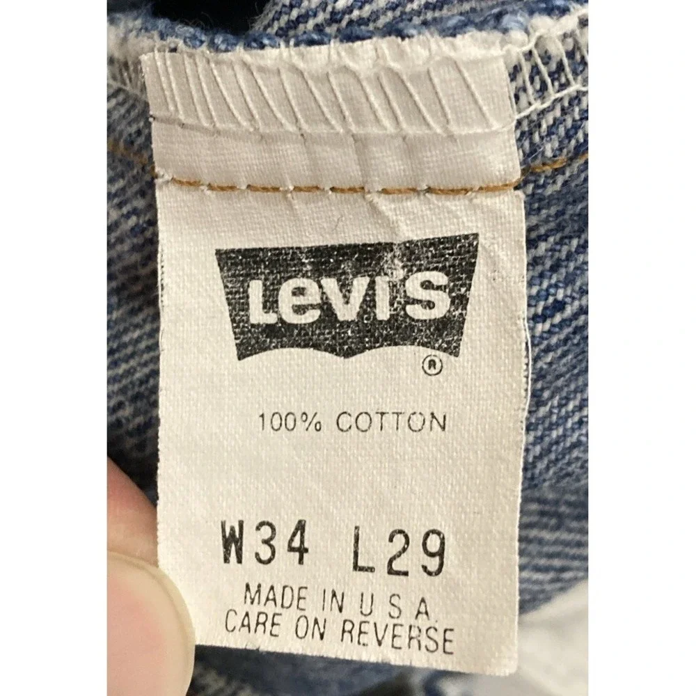 Levi's Men's Vintage 505 Medium Wash Blue Jeans 34x29 Made in USA--READ